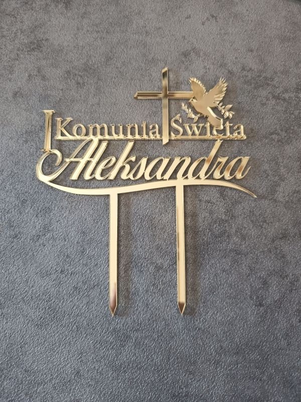 Personalizowany Topper na Pierwszą Komunię Świętą