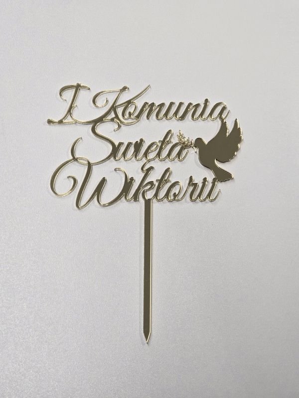 Personalizowany Topper na Pierwszą Komunię Świętą