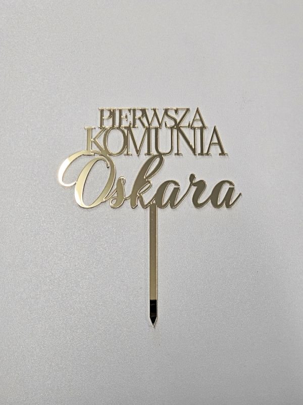 Personalizowany Topper na Pierwszą Komunię Świętą