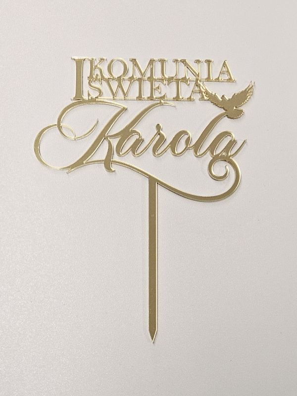 Personalizowany Topper na Pierwszą Komunię Świętą