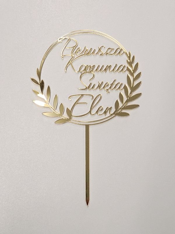 Personalizowany Topper na Pierwszą Komunię Świętą