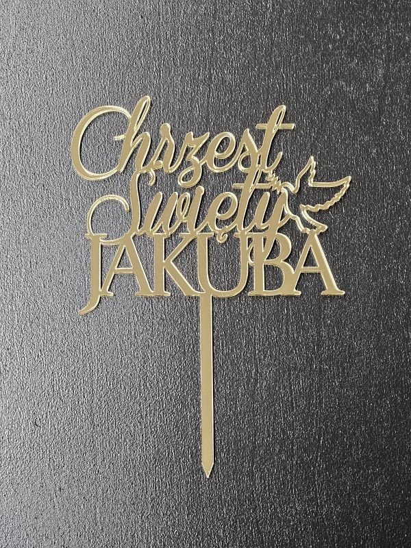 Topper na Chrzest Święty z imieniem