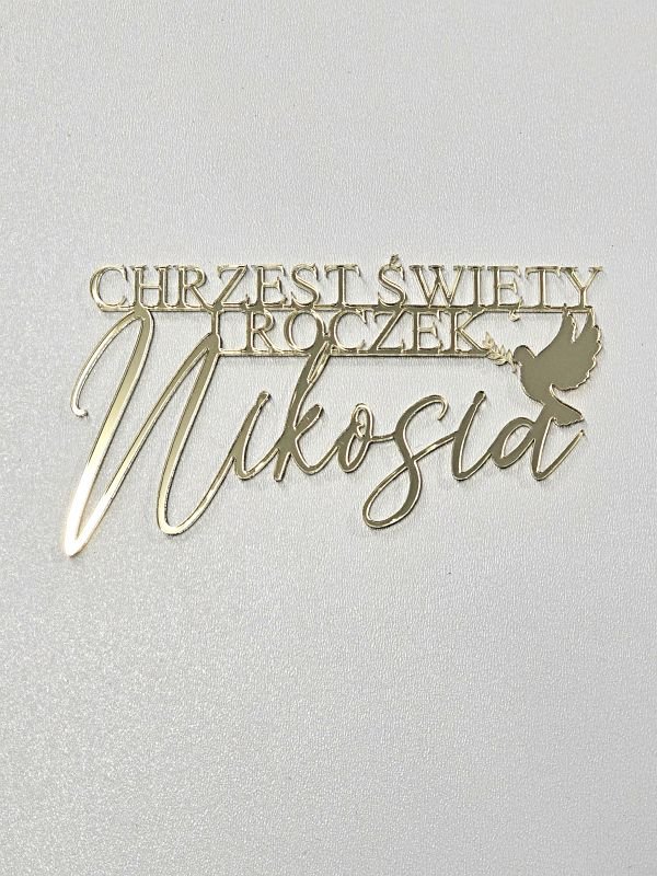 Chrzest Święty i Roczek na front z imieniem
