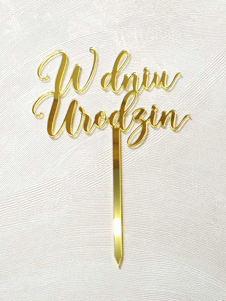 Topper W dniu urodzin z zawijasami - obrazek 2