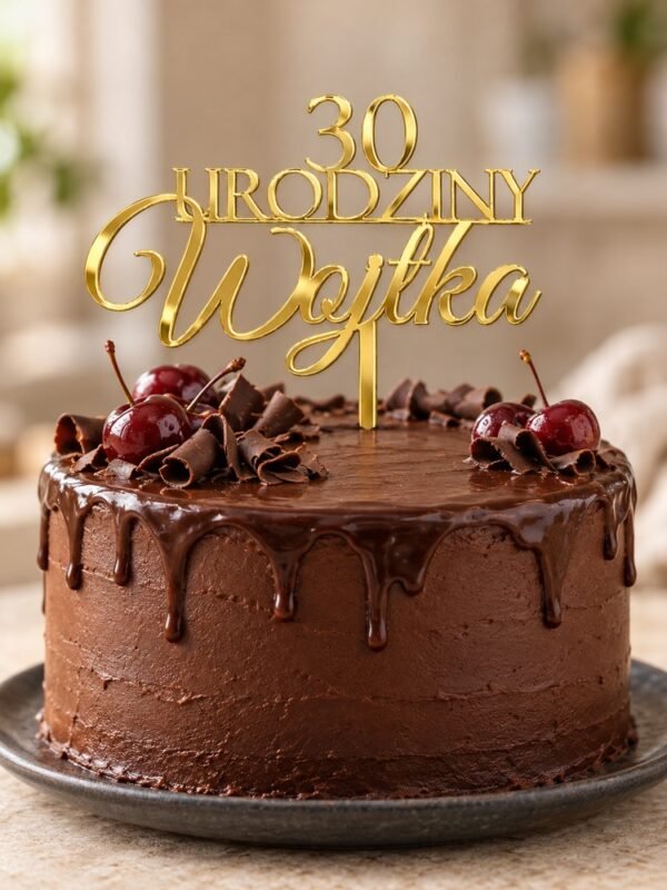 Topper urodzinowy z imieniem – Wojtka