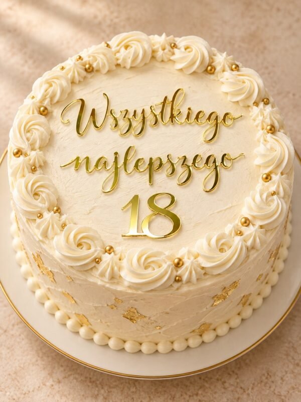 Topper Wszystkiego najlepszego z cyfrą